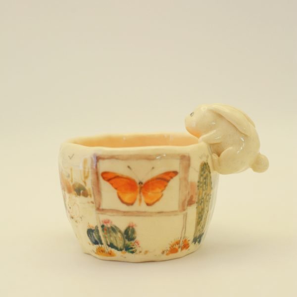 Handmade Ceramic Pet Mug For Calin Rabbit