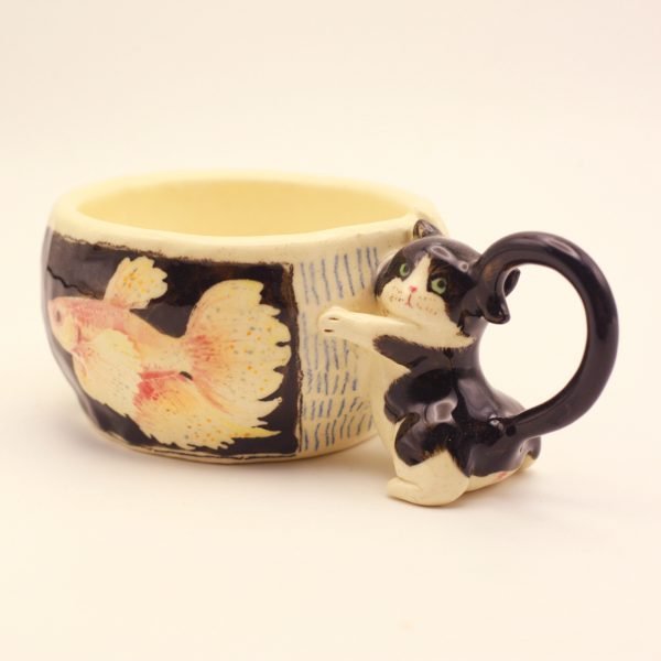 Handmade Ceramic Pet Mug For Grumpy Cat