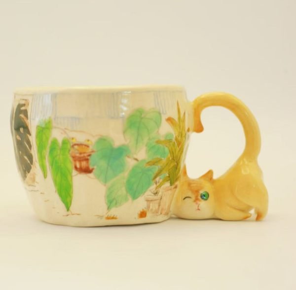 Handmade Ceramic Pet Mug For Miico Cat