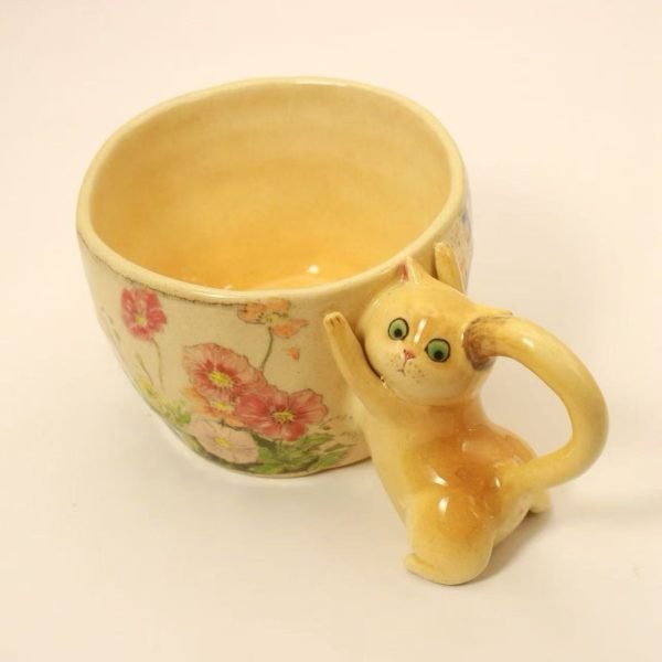 Handmade Ceramic Pet Mug For Dylan Cat
